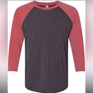 g:21 | red and grey 3/4 sleeve raglan cotton blend Shirt | Size L